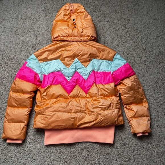 Bogner Sanja Down Ski Jacket Worn Once Womens US 4 insulated waterproof orange - Picture 10 of 10